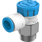 Festo Rotary Knob Exhaust Air One-way Flow Control Pneumatic Manual Control Valve VFOE Series, R 1/2, 1/2in, VFOE-LE-T