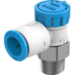 Festo Rotary Knob Exhaust Air One Way Flow Control Pneumatic Control Valve VFOE Series, R 1/4, 1/4in, VFOE-LE-T