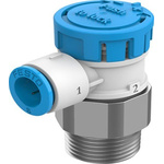 Festo Rotary Knob Exhaust Air One-way Flow Control Pneumatic Manual Control Valve VFOE Series, R 3/8, 3/8in, VFOE-LE-T