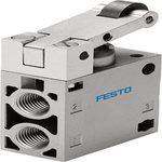 Festo Roller Lever 3/2 Way Valve, Closed Mechanical Valve R-3 Series, G 1/4, G 1/4, 8985