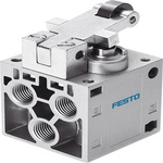 Festo Roller Lever 5/2 Way Valve, Monostable Mechanical Valve R-5 Series, G 1/4, G 1/4, 8996