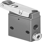 Festo Roller Lever 3/2 Way Valve, Monostable Mechanical Valve ROS Series, G 1/8, G 1/8, 2270