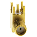 Radiall 50Ω Right Angle PCB Mount SMA Connector, jack