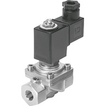 Festo 2/2 Solenoid Valve - Solenoid/Pilot G 1/4 VZWF Series 24V dc, 1492110