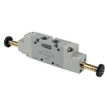 RS PRO 5/2 Bistable Pneumatic Solenoid Valve - Solenoid G 1/4 12 V dc, 24 V ac/dc, 110 V ac, 220 V ac