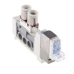 SMC 5/2 Pneumatic Solenoid Valve - Solenoid/Pilot SY3000 Series 24V dc
