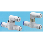 SMC VR12 Series, Pneumatic Shuttle Valve OR Logic Function 8mm Tube, Tube Connection, 1 MPa Max Operating Pressure