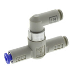 SMC VR12 Series, Pneumatic Shuttle Valve AND Logic Function 4mm Tube, Tube Connection, 1 MPa Max Operating Pressure