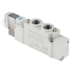 SMC 5/2 Pneumatic Solenoid Valve - Solenoid/Pilot G 1/8 SY5000 Series 24V dc