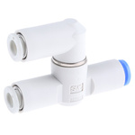 SMC VR12 Series, Pneumatic Shuttle Valve OR Logic Function 6mm Tube, Tube Connection, 1 MPa Max Operating Pressure