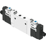 Festo 3/2 Solenoid Valve - Solenoid/Spring Metric M5 VUVG Series 24V dc, 8042542