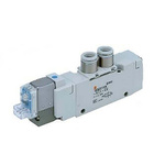 SMC 5/2 Pneumatic Solenoid/Pilot-Operated Control Valve - Solenoid VQZ3000 Series