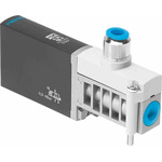 Festo 3/2 Closed, Monostable Pneumatic Solenoid/Pilot-Operated Control Valve - Electrical Push In 6 mm MHP3 Series,