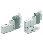 SMC 3/2 Pneumatic Solenoid Valve - Pilot/Pilot Metric M5 SYJ500 Series 230V ac