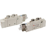 SMC 5/3 Pneumatic Solenoid Valve - Pilot/Pilot G 1/4 SY7000 Series 24V dc