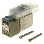 SMC 3/2 Pneumatic Solenoid Valve - Spring/Solenoid V100 Series 24V dc