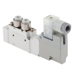 SMC 5/2 Pneumatic Solenoid Valve - Solenoid/Pilot SY5000 Series 230V ac
