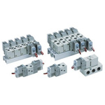 SMC 5/2 Pneumatic Solenoid Valve - Solenoid/Pilot G 1/4 VF3000 Series 240V ac