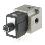 SMC 3/2 Pneumatic Solenoid/Pilot-Operated Control Valve - Spring/Solenoid G 1/4 VT317 Series 12V dc