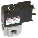 SMC 3/2 Pneumatic Solenoid Valve - Solenoid/Solenoid G 1/8 VT307 Series 24V dc