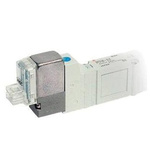 SMC 5/3 Pneumatic Solenoid Valve - Solenoid/Pilot/Spring SY5000 Series 24V dc
