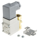 SMC 2/2 Pneumatic Solenoid Valve - Solenoid/Spring G 1/4 VX21 Series 24V dc