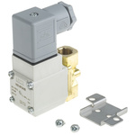 SMC 2/2 Pneumatic Solenoid Valve - Solenoid/Spring G 1/4 VX21 Series 24V dc