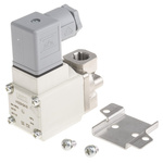 SMC 2/2 Pneumatic Solenoid Valve - Solenoid/Spring G 1/4 VX22 Series 24V dc