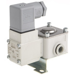 SMC 2/2 Pneumatic Solenoid Valve - Solenoid/Pilot/Spring One-touch Fitting 10 mm VXD Series 24V dc