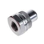 RS PRO Steel Male Hydraulic Quick Connect Coupling, NPT 3/8 Female
