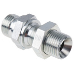 Parker Hydraulic Straight Threaded Adapter 8WMK4WL4NMS, Connector A G 1/2 Male, Connector B G 1/2 Male