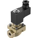 Festo 2/2 Closed, Monostable Pneumatic Solenoid/Pilot-Operated Control Valve - Electrical NPT 1/4 VZWF Series, 1492382