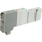 SMC 4 Position dual 3 Port valve (N.C./N.C.) Pneumatic Solenoid Valve - Solenoid One-Touch Fitting 4 mm SV1000 Series