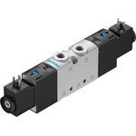 Festo 5/3 Closed Solenoid Valve - Electrical G 1/8 VUVS Series 24V dc, 575268