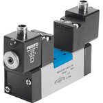 Festo 5/3 exhausted Pneumatic Solenoid/Pilot-Operated Control Valve - Electrical MDH Series, 197126