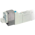 SMC 3 Position Closed Center Pneumatic Solenoid Valve - Solenoid/Pilot Rc 1/4 SY7000 Series 24V dc