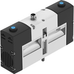 Festo 5/3 Exhausted Pneumatic Solenoid/Pilot-Operated Control Valve - Electrical VSVA Series 24V dc