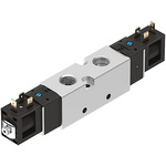 Festo 5/2 Pneumatic Solenoid Valve - Solenoid G 3/8 VUVS Series 24V dc, 8049882