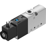 Festo 3/2 Closed, Monostable Solenoid Valve - Electrical G 1/8 VUVS Series 24V dc, 575269