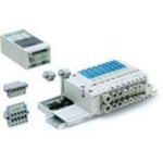 4 Port Valve Single Solenoid 24VDC Centralized Wiring 6mm Fittings
