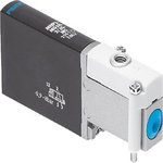 Festo 3/2, Monostable, Open Solenoid Valve - Electrical Metric M5 MHP2 Series 24V dc