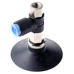 SMC 50mm Flat with Rib NBR Suction Cup ZPR50CN-08-B8, M8 x 1.25