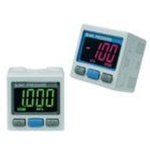 Dual colour digital vacuum switch C6 elbow port 2 PNP outputs with 2m lead