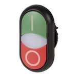 Eaton Extended Green, Red Push Button - Momentary, M22S Series, 22mm Cutout, Double