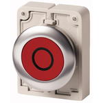 Eaton Flush Red Push Button - Momentary, M30 Series, 30mm Cutout, Round