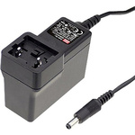 MEAN WELL 40W Plug-In AC/DC Adapter 18V dc Output, 2.22A Output