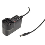 MEAN WELL 12W Plug-In AC/DC Adapter 7.5V dc Output, 1.6A Output