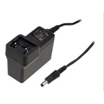 MEAN WELL 60W Plug-In AC/DC Adapter 24V dc Output, 2.5A Output