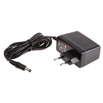 MEAN WELL 12W Plug-In AC/DC Adapter 5V dc Output, 2.4A Output