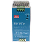 MEAN WELL NDR Switch Mode DIN Rail Power Supply, 90 → 264V ac ac Input, 24V dc dc Output, 10A Output, 240W
